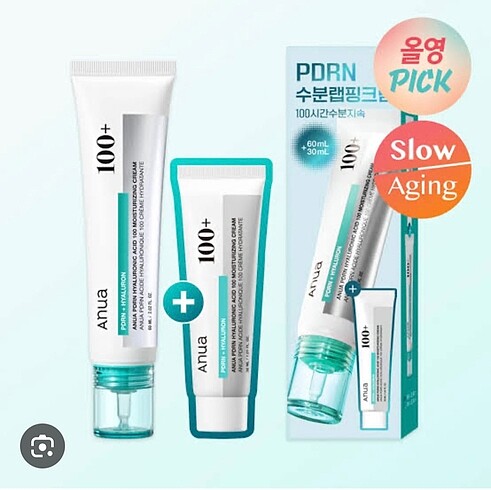 Anua PDRN Hyaluronic Acid 100 Moisturizing Cream 60ml Set (+30ml