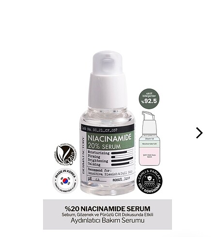 Derma Factory NIACINAMIDE SERUM