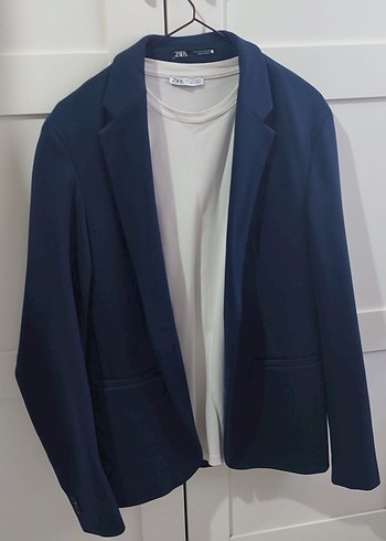 Zara Lacivert Blazer Ceket