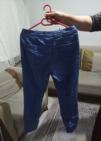 Mavi Rahat Kesim Kadın Midi Kot Pantolon - Görsel 2