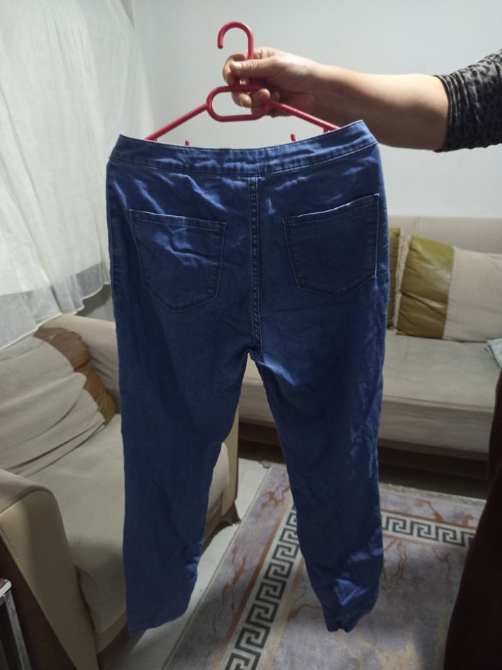 Mavi Rahat Kesim Kadın Midi Kot Pantolon - Görsel 2