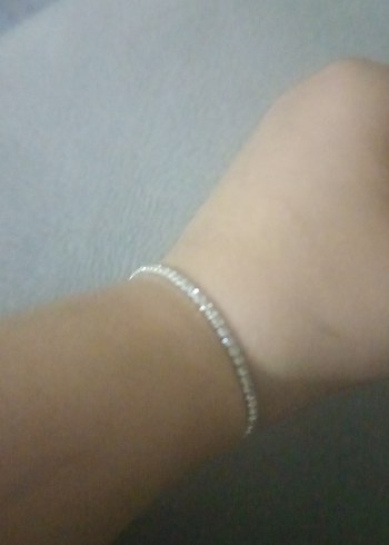 Beyaz Elastik Minimalist Kadın bileklik - Görsel 2