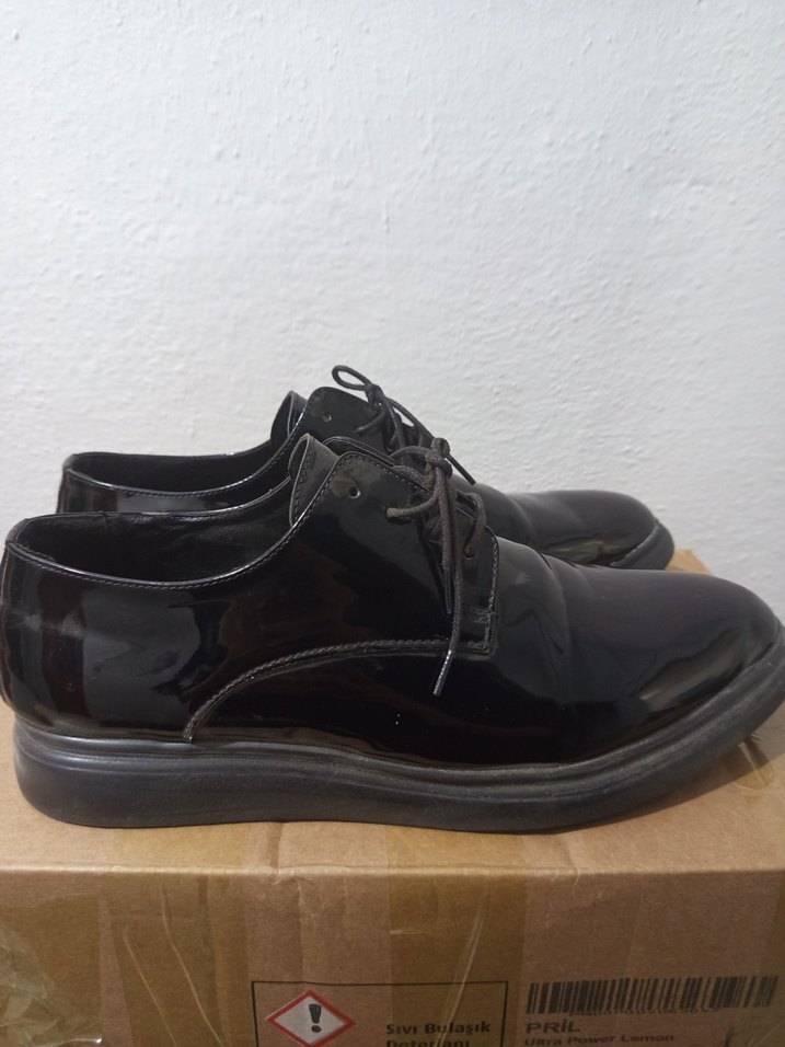 Erkek Siyah Klasik Rugan Ayakkabı - Görsel 2