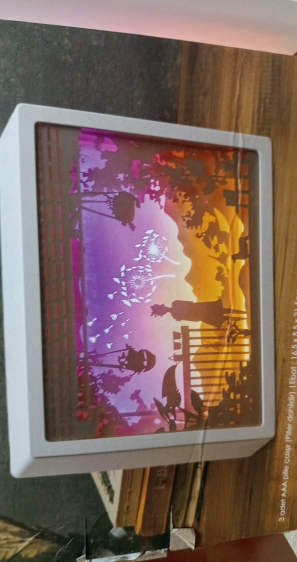 Mor Renkli Dekoratif LED'li tablo - Görsel 2