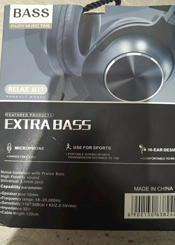 RELAX H11 Siyah Extra Bass Kulaklık - Görsel 2