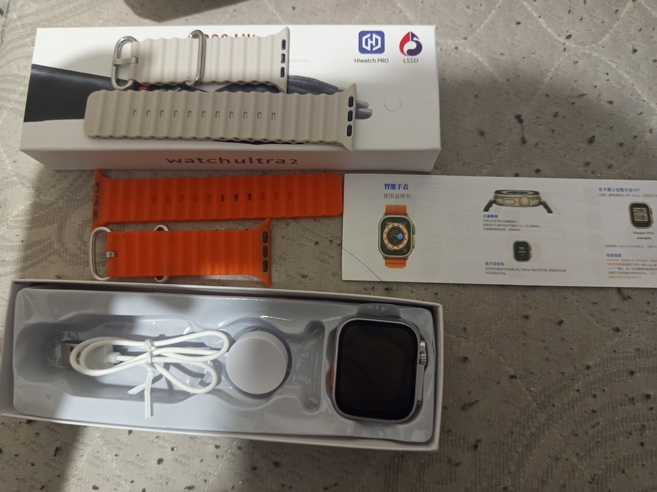 Turuncu Kayışlı Gri Akıllı Saat - Görsel 3