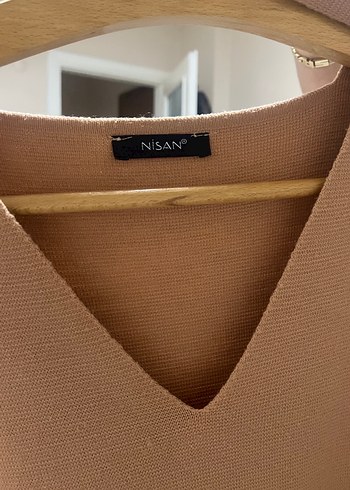 Diğer Bej Örme Halter Yaka Kadın Süveterli takım