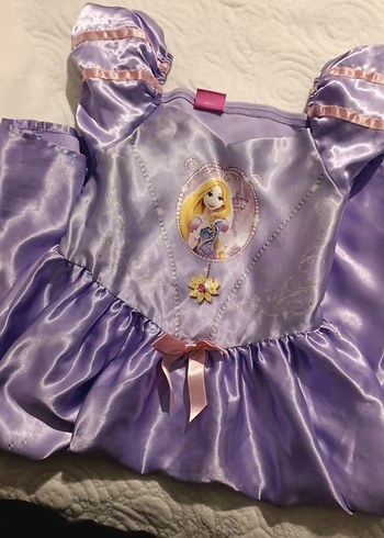 Mor Parlak Renkli Kız Çocuk Elbisesi rapunzel