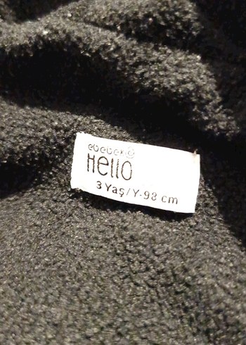 HelloBaby kız Çocuk Siyah Kapüşonlu Fermuarlı Mont