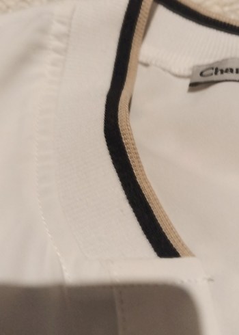 Gri Detaylı Beyaz Kadın bluz - Görsel 3