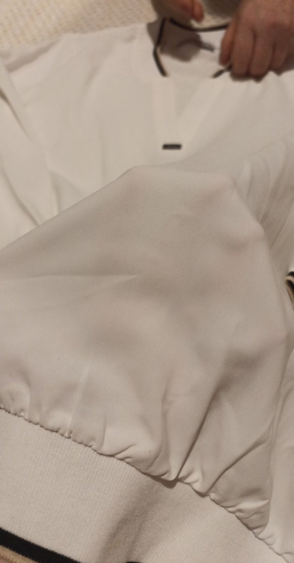 Gri Detaylı Beyaz Kadın bluz - Görsel 4