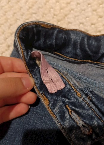 Kemerli Kız Çocuk Kot Etek - Görsel 3