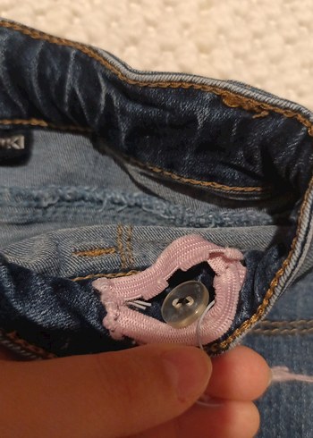 Kemerli Kız Çocuk Kot Etek - Görsel 4