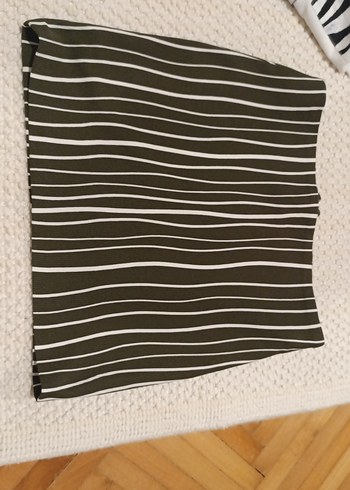 Kadın Haki Midi Mini Etek - Görsel 3