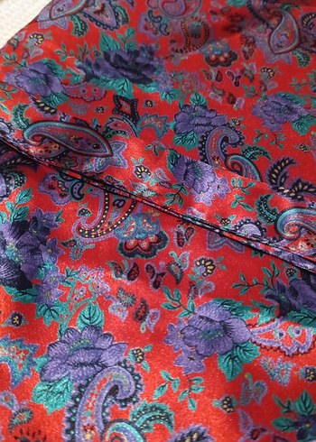 Bordo Bohem Uzun Bağcıklı Kadın Sabahlık - Görsel 2