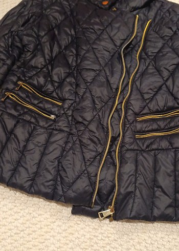 Kısa Lacivert Kadın Fermuarlı Ceket - Görsel 2