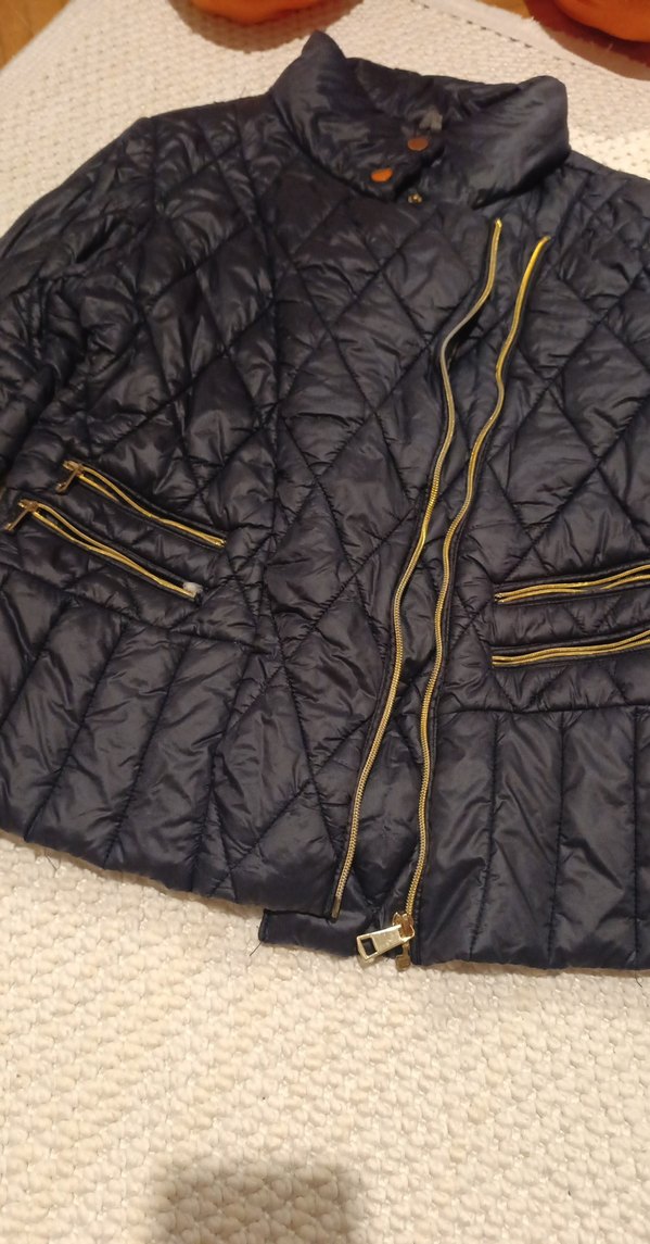 Kısa Lacivert Kadın Fermuarlı Ceket - Görsel 2