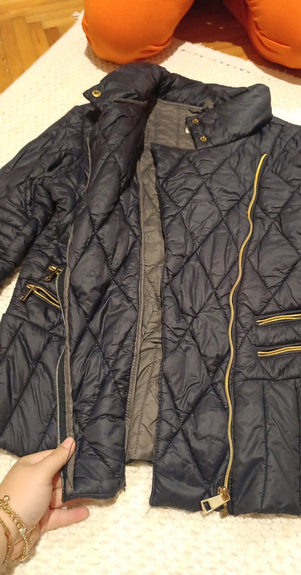 Kısa Lacivert Kadın Fermuarlı Ceket - Görsel 3