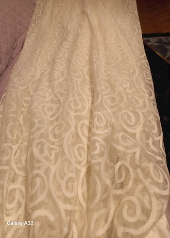 İşlemeli Beyaz Modern Tül Perde - Görsel 4