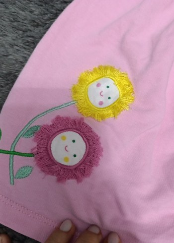 HelloBaby Pembe Kolsuz Fırfırlı Kız Elbisesi