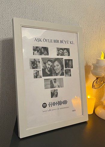 Beyaz Çerçeveli Kişiye Özel Fotoğraf Çerçevesi - Görsel 2