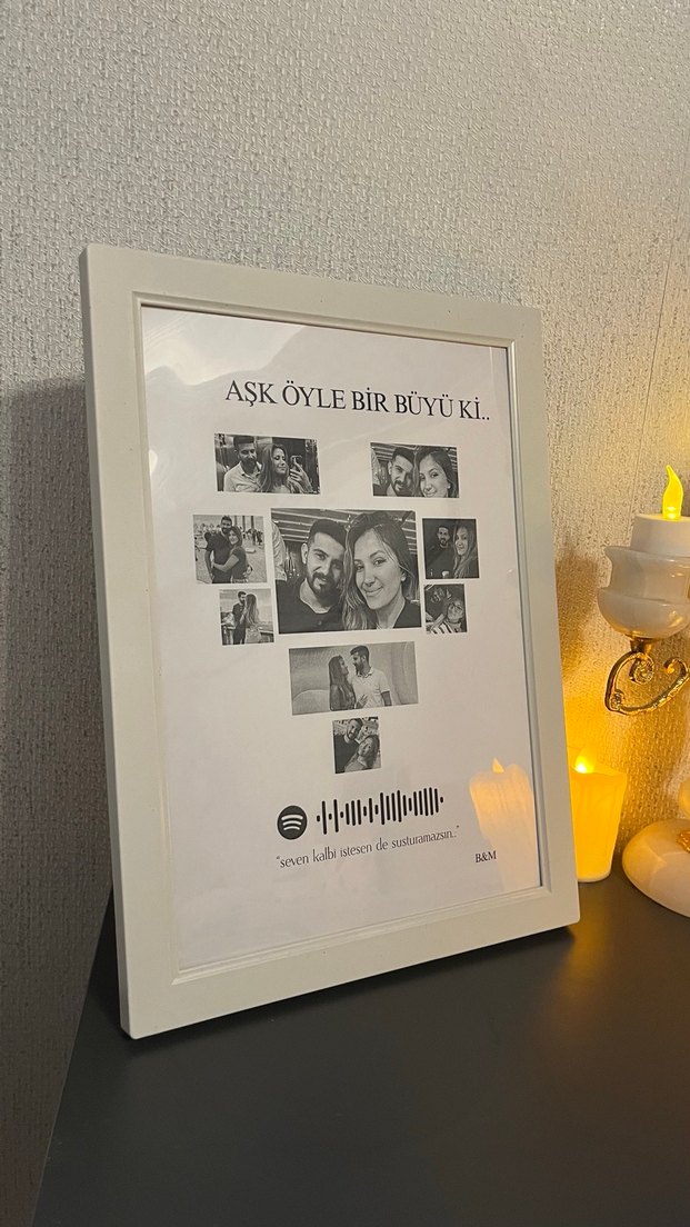 Beyaz Çerçeveli Kişiye Özel Fotoğraf Çerçevesi - Görsel 2