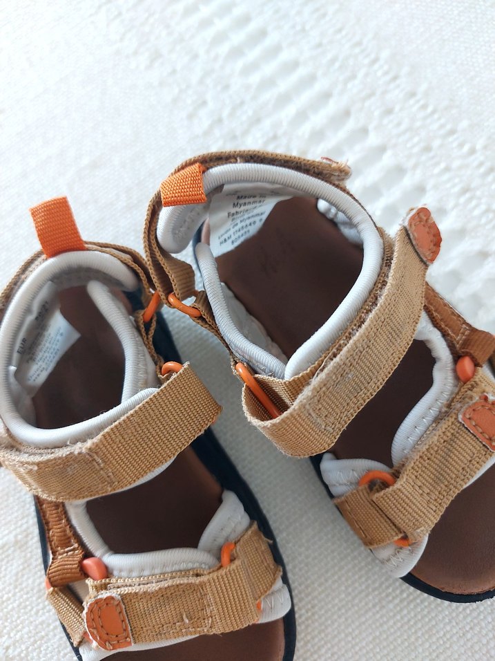 Kahverengi Erkek Çocuk Cırt Cırtlı Sandalet - Görsel 2