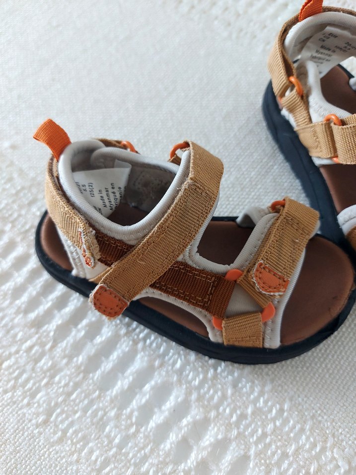 Kahverengi Erkek Çocuk Cırt Cırtlı Sandalet - Görsel 3