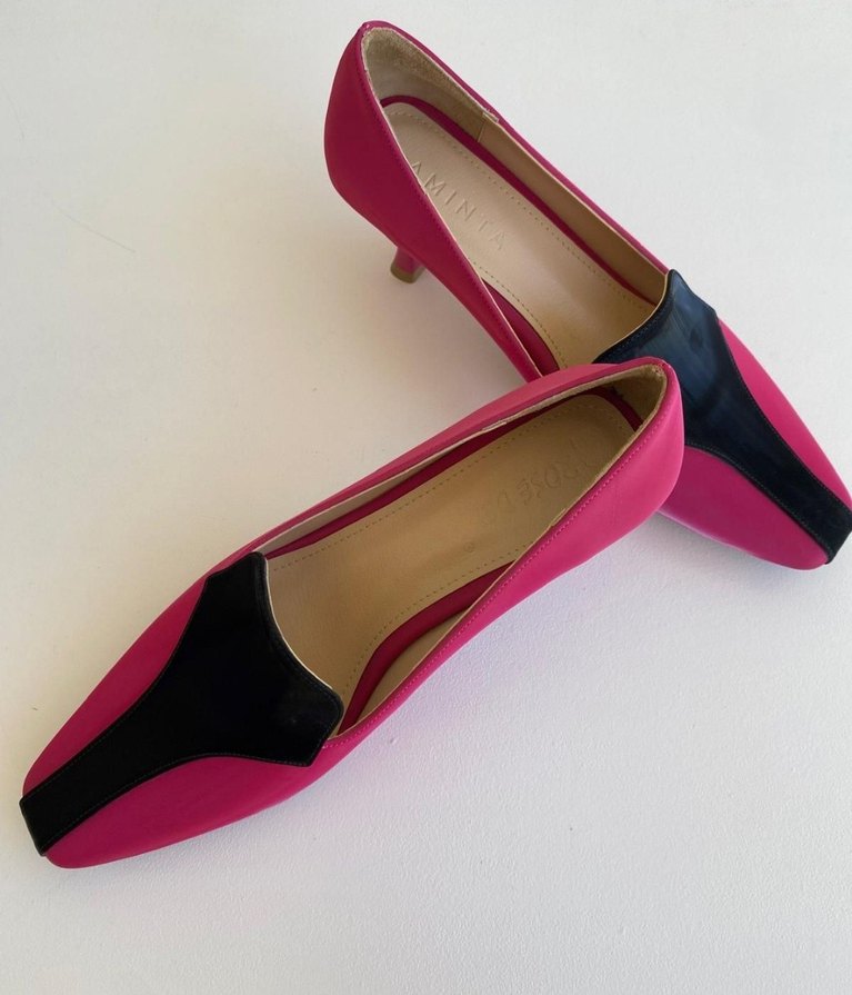 Pembe Topuklu Kadın Ayakkabı - Görsel 2