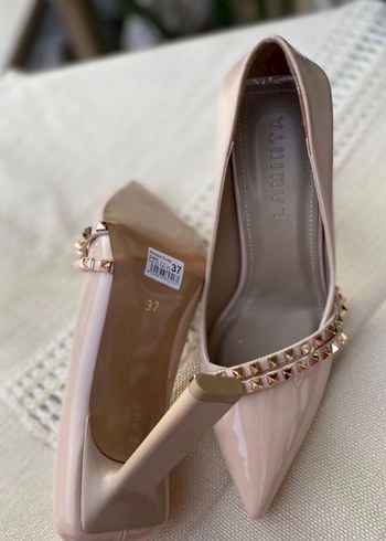 Bej Rugan Stiletto Topuklu Kadın Ayakkabı 272 - Görsel 3