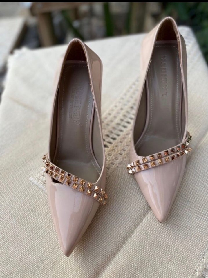 Bej Rugan Stiletto Topuklu Kadın Ayakkabı 272 - Görsel 2