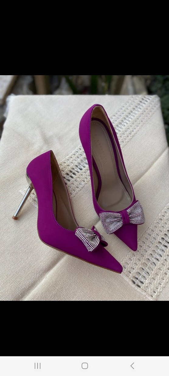 Mor Stiletto Topuklu Kadın Abiye Ayakkabı 207 - Görsel 3