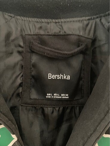 l Beden siyah Renk Bershka kolej ceket
