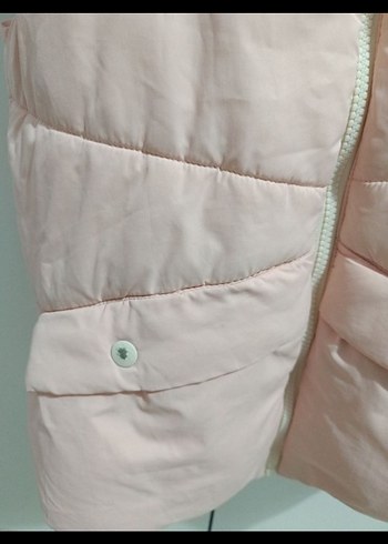 Kız Çocuk Pembe Kapüşonlu Fermuarlı Yelek - Görsel 3