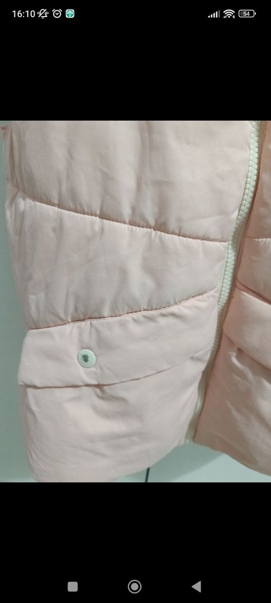 Kız Çocuk Pembe Kapüşonlu Fermuarlı Yelek - Görsel 3