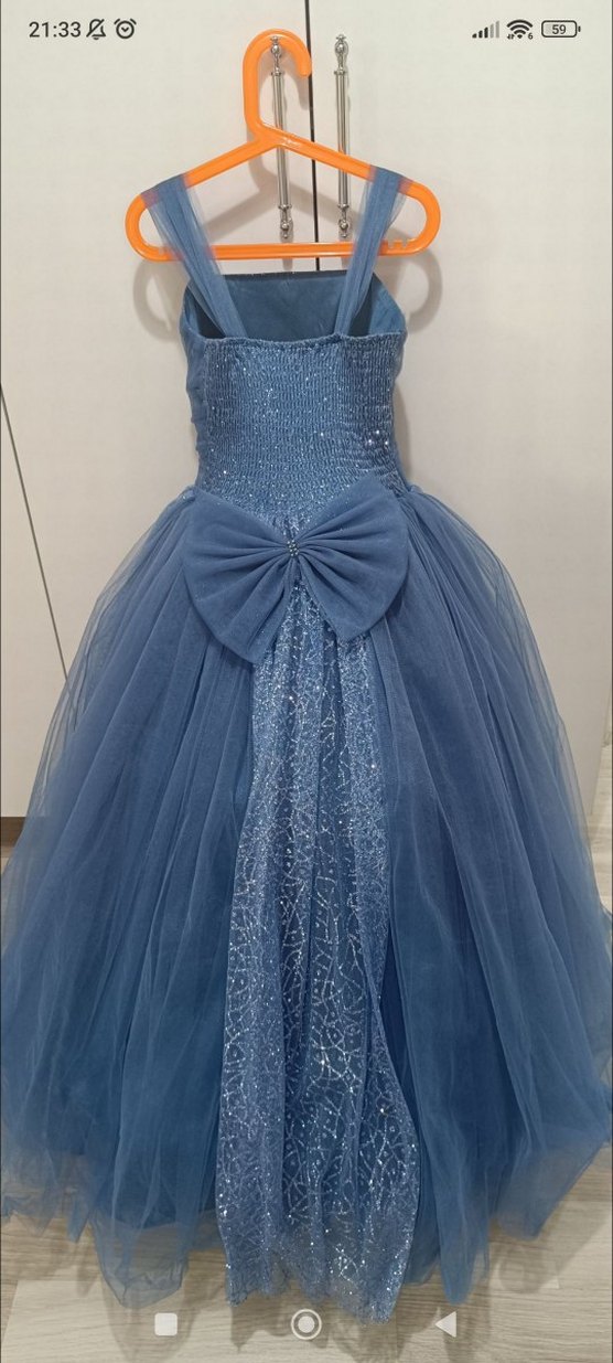 Mavi Kız Abiye Elbise - Görsel 2