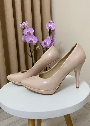 36 Beden Pudra Stiletto Topuklu Kadın Ayakkabı