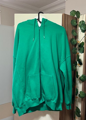 Yeşil Fermuarlı Kadın Sweatshirt