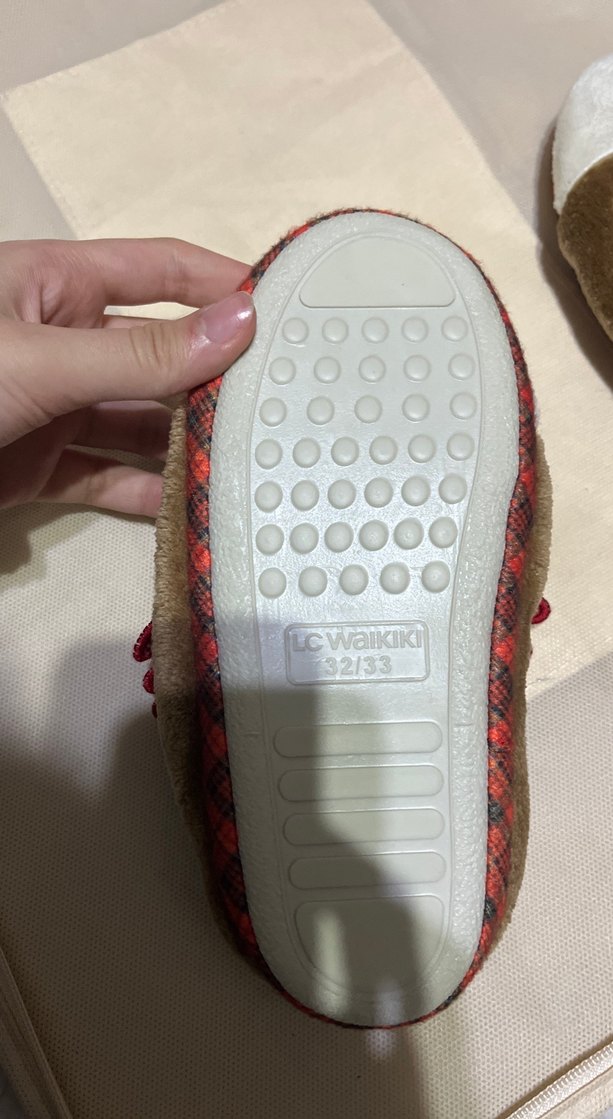 Kız Çocuk Kahverengi Kürklü Sıcak Terlik - Görsel 2