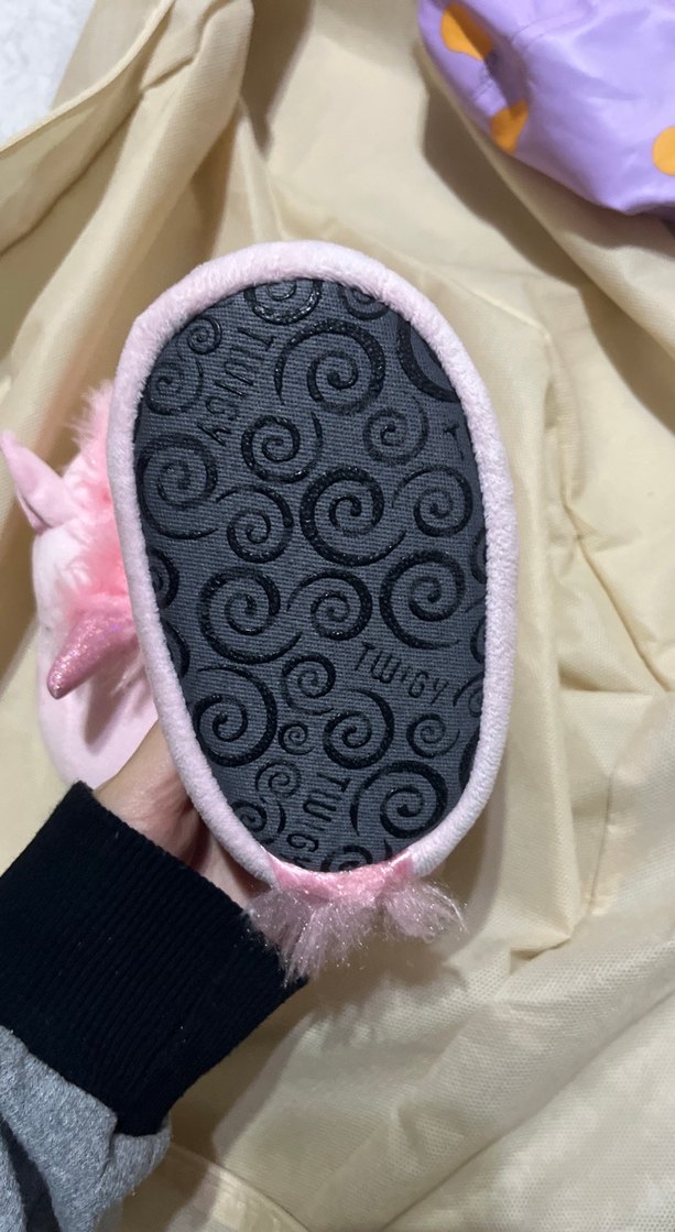 Kızlar için Pembe Unicorn Peluş Terlik - Görsel 4