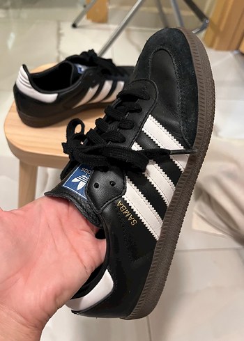 37 Beden Siyah Beyaz Adidas Samba Kadın Spor Ayakkabı