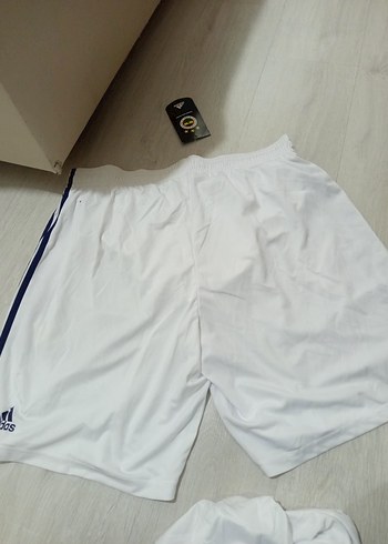 Erkek Beyaz Spor Şort Velcro Detaylı - Görsel 2