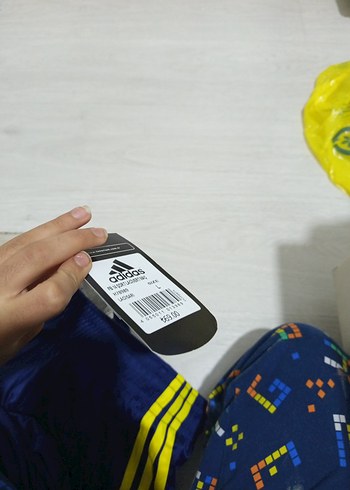 Erkek Lacivert Sarı Spor Şort - Görsel 3