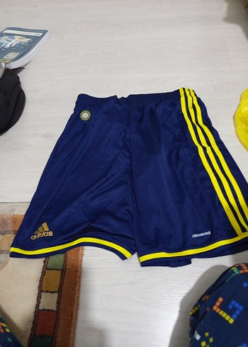 Erkek Lacivert Sarı Spor Şort - Görsel 2