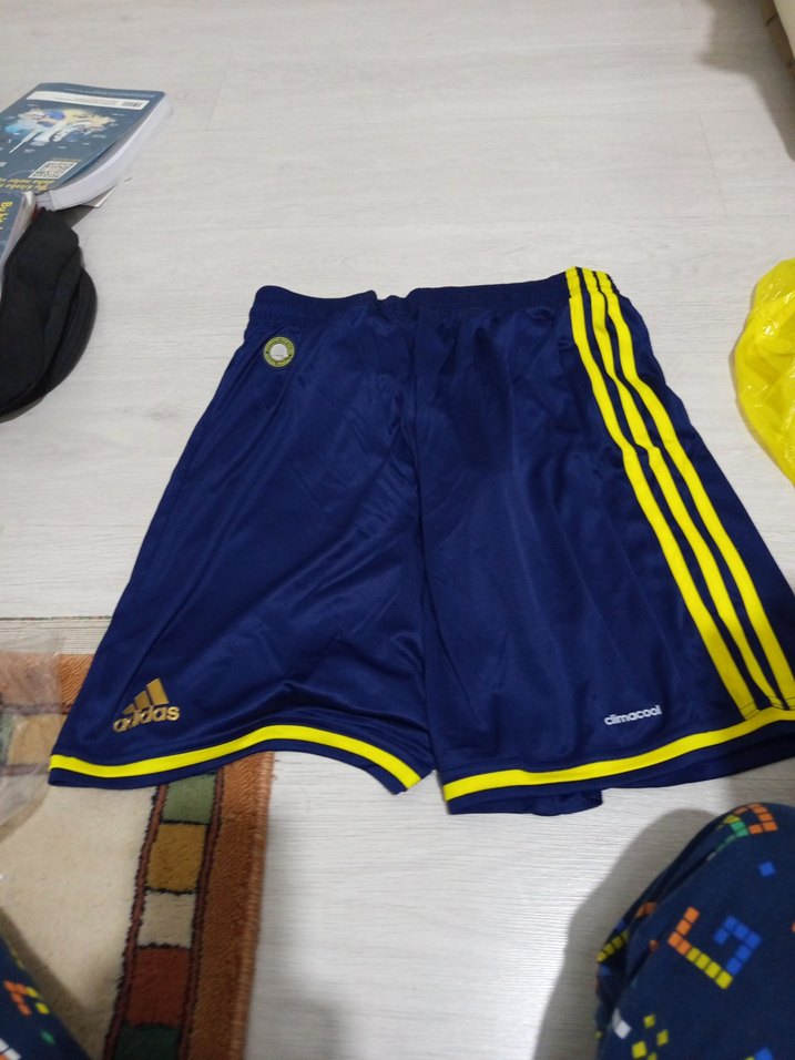 Erkek Lacivert Sarı Spor Şort - Görsel 2