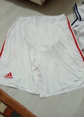 Beyaz Erkek Spor Şort Elastik Bel - Görsel 2