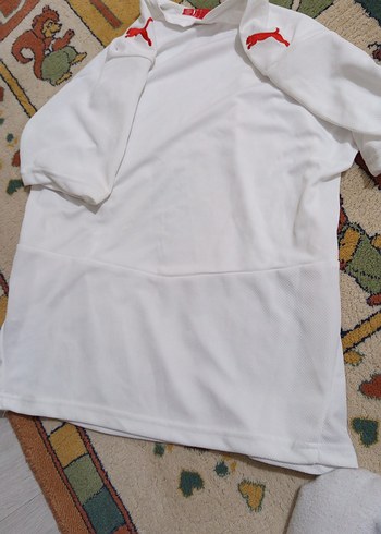 Beyaz Kısa Kollu Polo Spor Tişört - Görsel 2