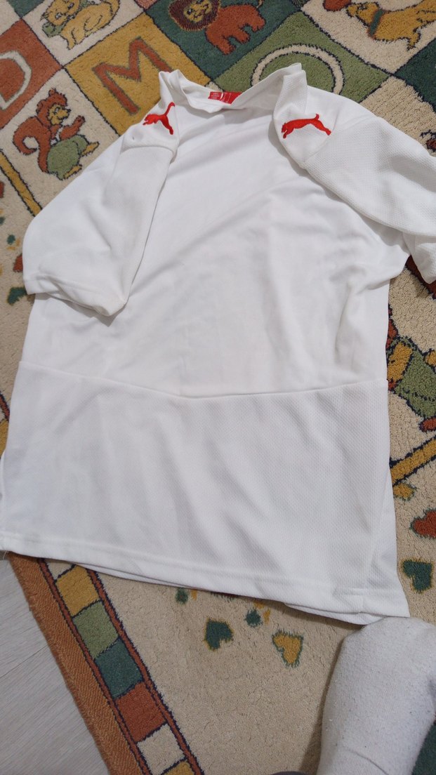 Beyaz Kısa Kollu Polo Spor Tişört - Görsel 2