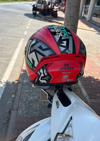 Renkli Baskılı AXSiS Motosiklet Kaskı - Görsel 4