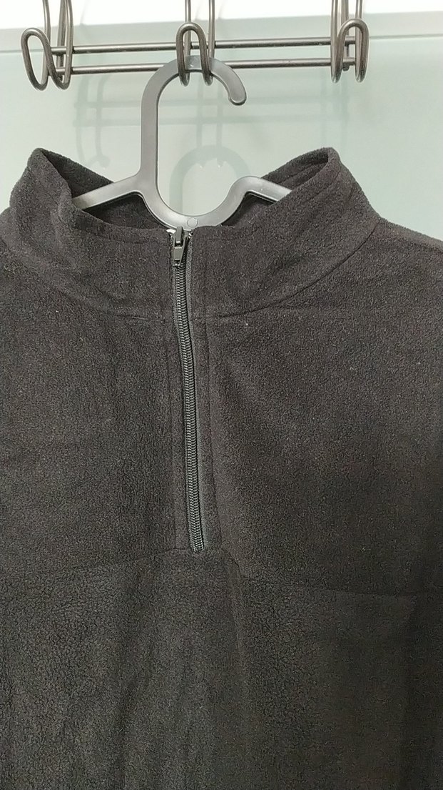 Yarım Fermuarlı Siyah Kadın Polar - Görsel 2